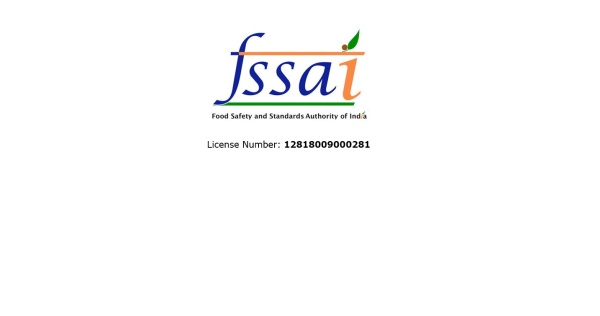 FSSAI LICENSE NO